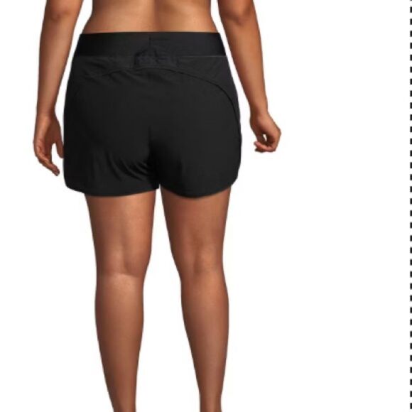 Lands' End Sunshade UPF 50 3 Inch Board Shorts With Panty Black Plus 20w, NEW - Picture 2 of 10